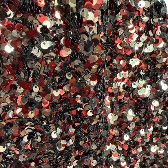 Dress the Population New Charlie Gunmetal Multi Sequined Jumpsuit Size L V-Neck - Picture 5 of 11